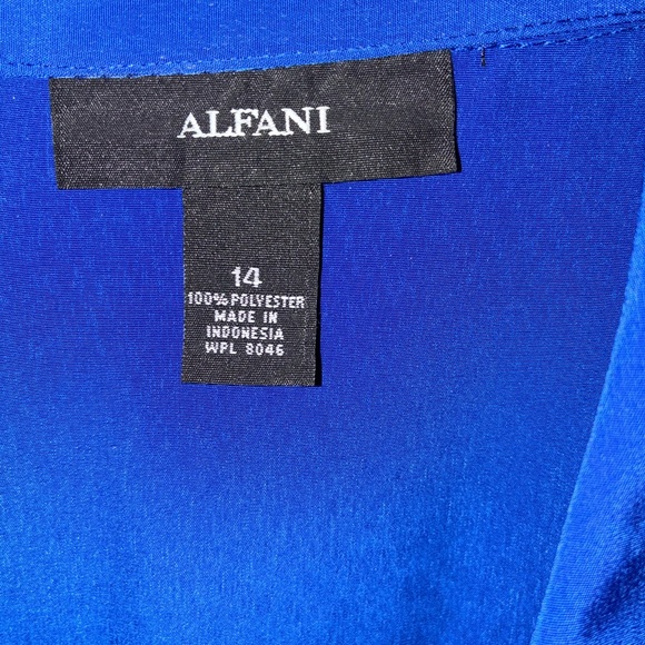 Vibrant Blue Long-Sleeve Alfani Dress - Picture 5 of 6